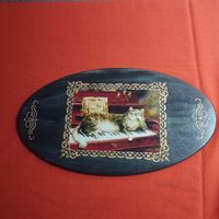 Картина панно Кот на пианино в технике Владимира  Румянцева