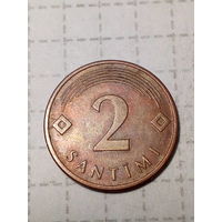 2 сантима Латвия 2007 год