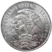 Мексика 25 песо 1968 Летние Олимпийские игры крупное серебро