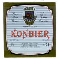 Этикетка пива Konbier Словакия Ф978