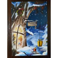 Открытка С новым годом чистая