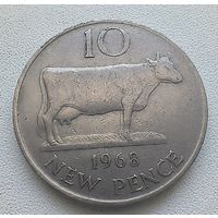 Гернси 10 Пенсов, 1968  5-9-11
