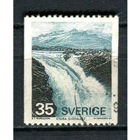 Швеция - 1974/1977 - Водопад в национальном парке Стура-Шефаллет 35 О - [Mi.844yc] - 1 марка. Гашеная.  (Лот 59HM)-T2P13