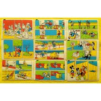 9 вкладышей от жвачки "Donald"