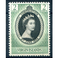 Британские Виргинские острова - 1953г. - коронация королевы Елизаветы II - 1 марка - полная серия, MLH [Mi 110]. #2-Bc-D-KS-7