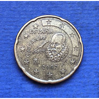 Испания 20 евроцентов 2007