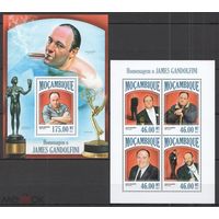 Мозамбик, 2013г. Знаменитые Люди Гандольфини  KB + BL MNH