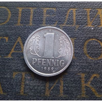 1 пфенниг 1989 (A) Германия ГДР #25 aUNC