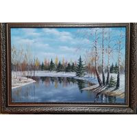 Картина маслом "Март"