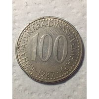 100 динаров Югославия 1987 год