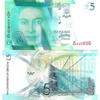 Гибралтар 5 фунтов образца 2020 года UNC pw42