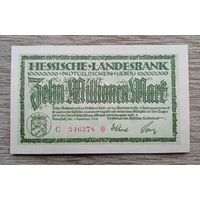 Werty71 Германия 10000000 марок 10 миллионов 1923  UNC банкнота Гроссгельд Дармштадт Гессен