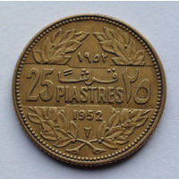 Ливан, 25 пиастров, 1952