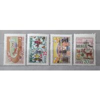 СССР 1960г. Серия из 4 марок. Рисунки советских детей. **