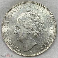 2 1/2 ГУЛЬДЕНА 1939 НИДЕРЛАНДЫ! НЕЧАСТЫЕ! БЛЕСК!