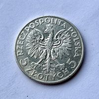 Монета СЕРЕБРО Польша 5 злотых 1932 год Ядвига ОТЛИЧНЫЕ