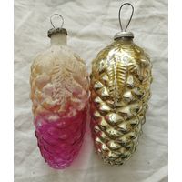 Ёлочные игрушки шишки кремлевские толстое стекло