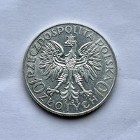 Монета СЕРЕБРО Польша 10 злотых 1933 год Ядвига ОТЛИЧНЫЕ