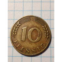 10 пфеннигов Германия 1950 D