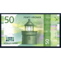 Норвегия 50 Крон 2017 г. P53. UNC