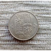 Werty71 Чехословакия 1 крона 1992 ЧСФР