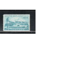 США-1959, (Мих.751),  * , Исследоваение Арктики, Собаки, Подводная лодка (одиночка)