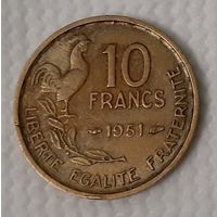 Франция 10 франков, 1951 Без отметки монетного двора (1-4-56)