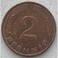 Германия 2 пфеннига 1990 г. G