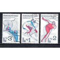 XIII зимние Олимпийские игры в Лейк-Плэсиде Чехословакия 1980 год серия из 3-х марок