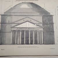 ПАНТЕОН В РИМЕ. Таб.3   Гравюра энциклопедическая 20век. 37х28см.   РАСПРОДАЖА КОЛЛЕКЦИИ.