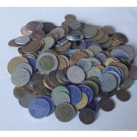 Лот монет разных СССР, Россия,  Украина, Европа.. 555 грамм