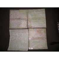 Карты Минск,Любешов,Кузнецовск,Давид-городо к,Жидковичи,Слуцк и др.39х34 см.70-е г.С рубля.