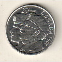 Канада 25 цент 2005 Год Ветеранов