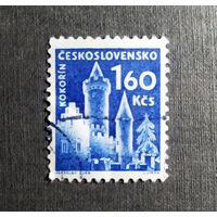 Марка Чехословакия 1960 год Замок