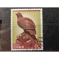 Япония, 1985. Резьба по дереву, птица