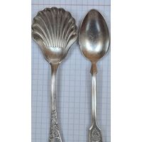 С 1 РУБЛЯ ! ЛОТ 2 ЛОЖКИ ЧАЙ , САХАР ПОСЕРЕБРЕНИЕ КИЕВ ЛЕНИНГРАД ПЁТР I