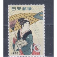 [1679] Япония 1958. Культура.Искусство.Костюмы. Одиночный выпуск. MNH (см.описание)