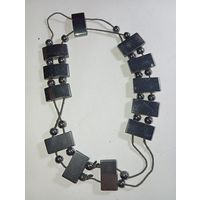 Браслет из Гематита . Распродажа винтажный бижутерии с натуральными камнями .