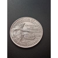 США 25 центов 2021 г. Р - Джордж Вашингтон. Переправа через реку Делавэр