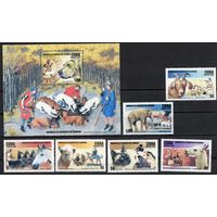 Куба 2006. Фауна собаки, кошка, слон, верблюд 6марок+блок  (4848)