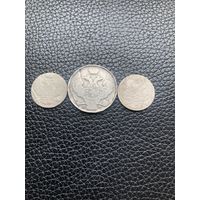 10 Грошей 1836г, 30 коп, 2 злотых 1838г, 10 Грошей 1840г (Польша)