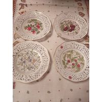 Тарелка из прорезного фарфора. Шуман, Бавария