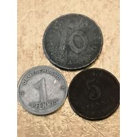 ПФЕННИГ ГЕРМАНИЯ 1918г  1948г  1942г