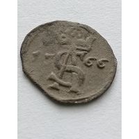 Двойной денарий 1566