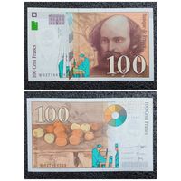 100 франков Франция 1997 г.