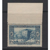 1937 Французский Алжир **  Завоевание Константина, марка из серии с верхним полем