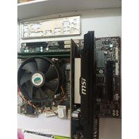 Материнская плата+процессор+память+видеокарта