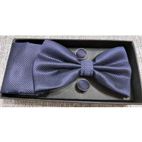 Мужской подарочный набор: бабочка, запонки, платок. Новый.