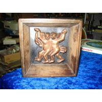 Панно литовское из СССР, 15*15*6 см.