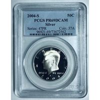 50 центов 2004 Кеннеди серебро США pf 69 deep cameo